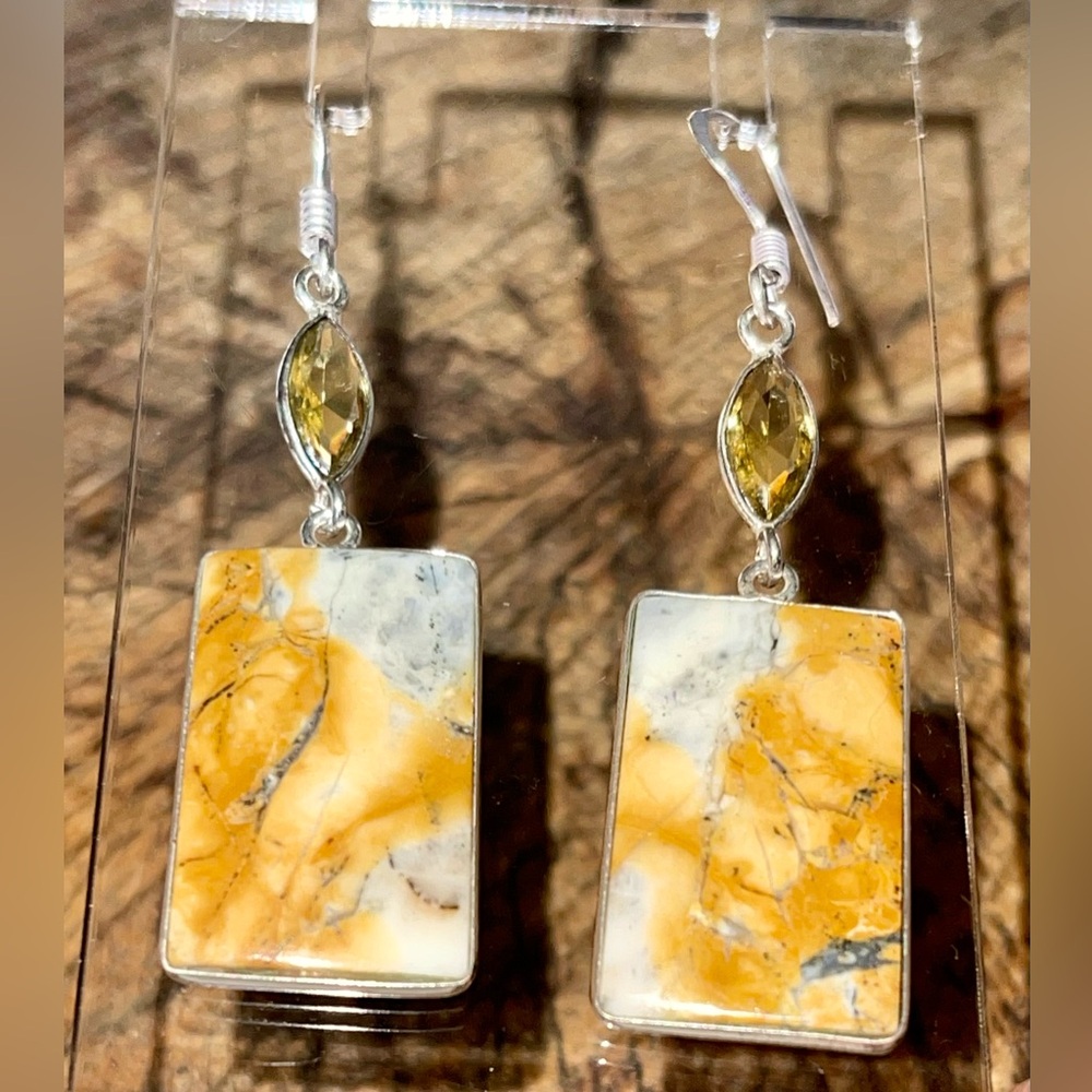 Mookaite Jasper Earrings 2 1/4”